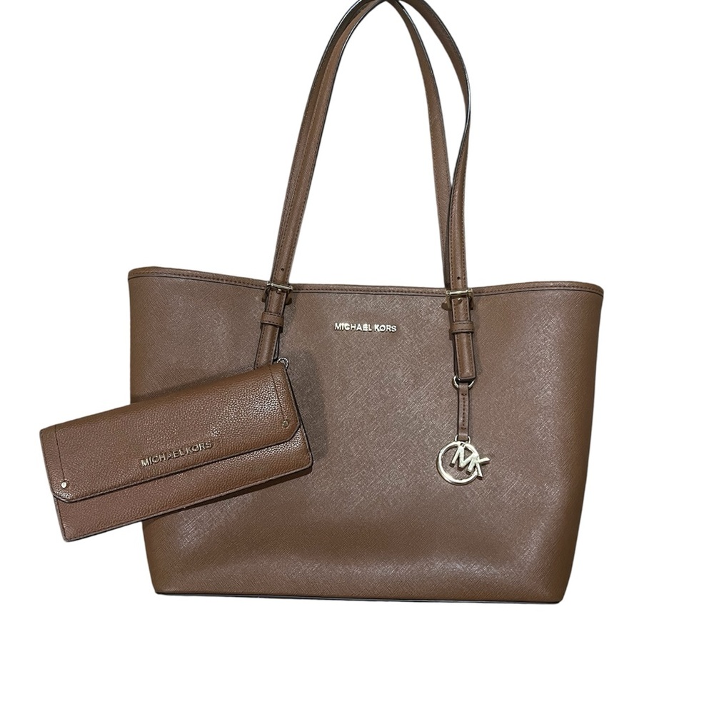 Michael Kors Brown Pebbled Leather Tote